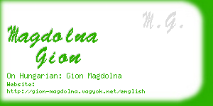 magdolna gion business card